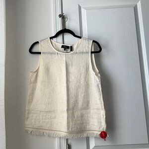 Theory Ecru Linen Tank 🤍